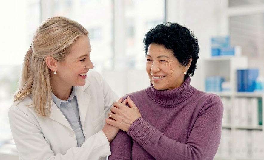 Doctor caring for patient